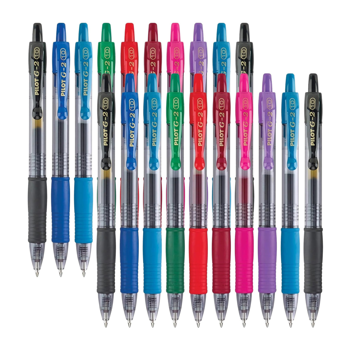 PILOT G2 Premium Gel Pens, Bold Point 1.0mm, Assorted Inks, 10-Pack