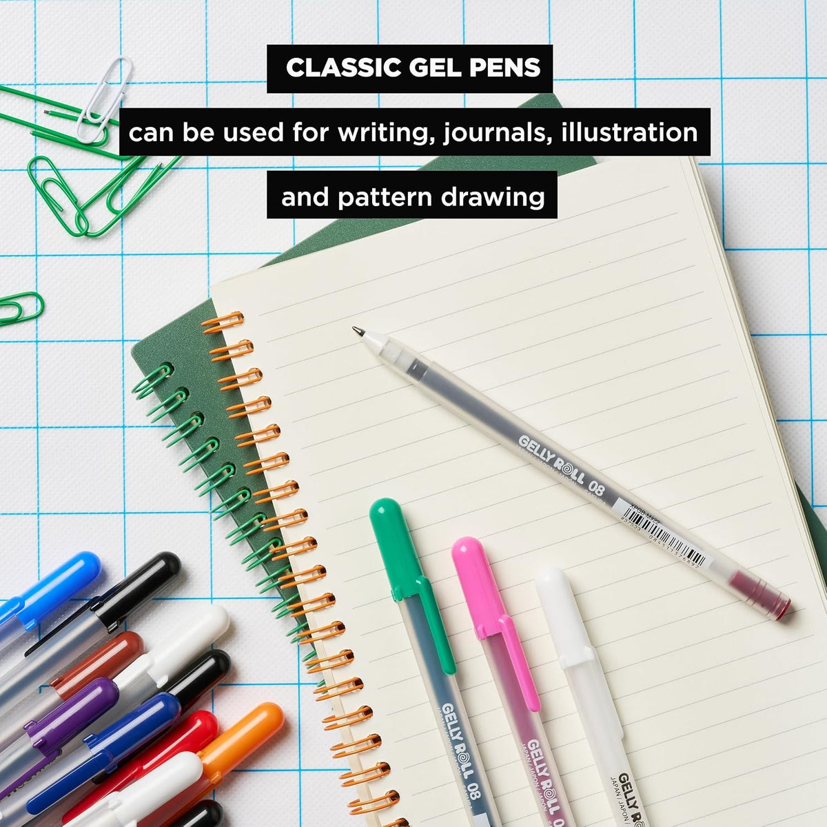 Sakura Gelly Roll Gel Pens, Medium Point, 0.4 mm Line, Black - 3 Pack