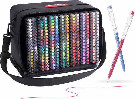 languo 252 Pcs Acrylic Gel Pens for Coloring, 234 Colors, 0.6mm Fine Tip