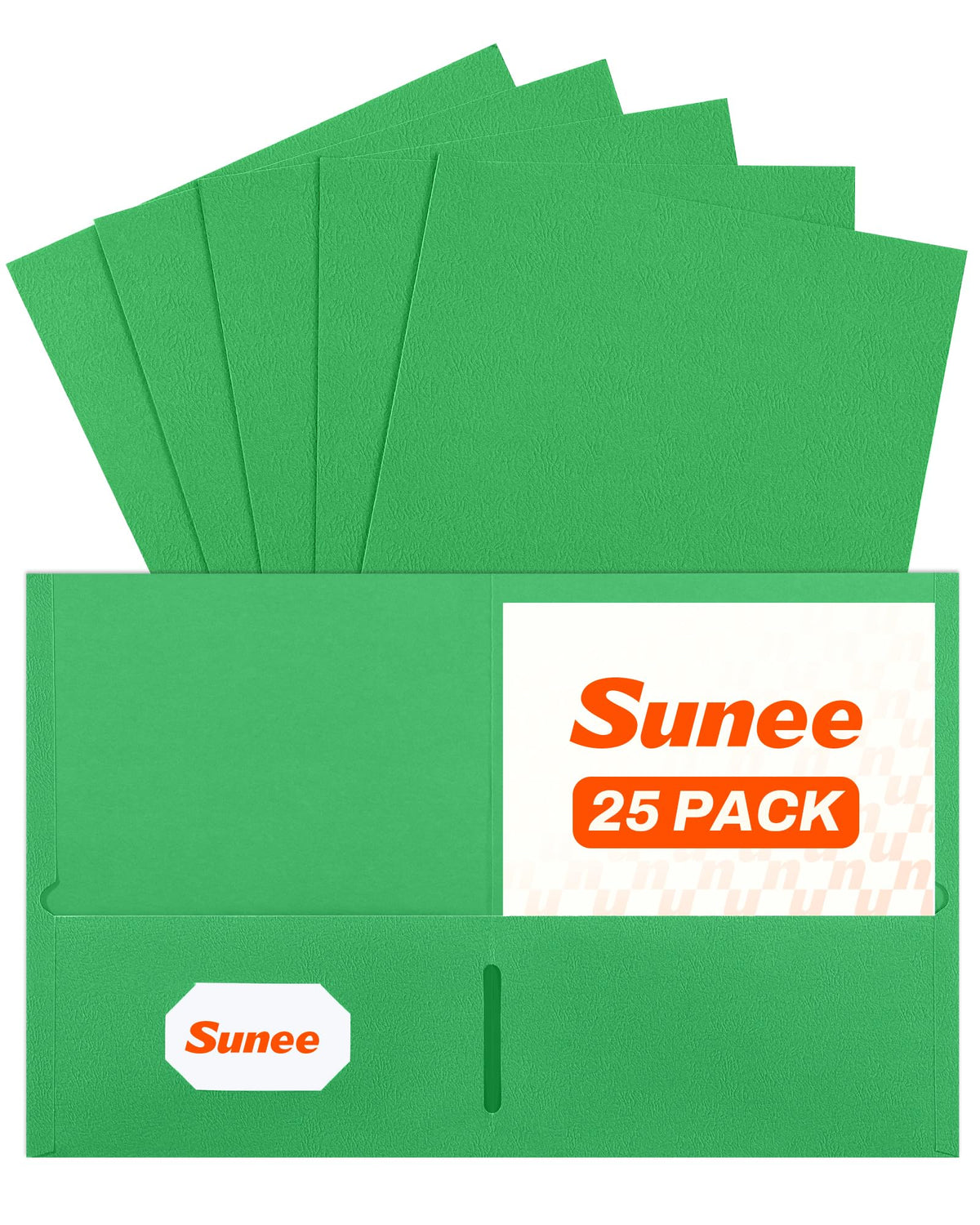 SUNEE Folders with Pockets(25 Pack, Black), 2 Pocket Folders Fit Letter Size Paper, Paper File Folder for School Office Home Bussiness