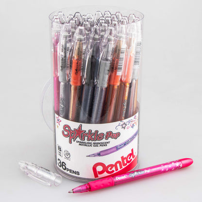 Pentel Arts Milky Pop Pastel Gel Pen, 0.8mm Medium Line, Assorted Colors, Pack of 8 (K98PABP8M)