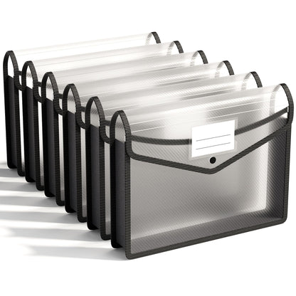 ABC life 6 Pack Plastic File Folder, Colorful File Folder Organizer