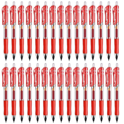 30pcs Black Gel Ink Pens for Writing, 0.5 mm Pens Fine Point Smooth Writing Pens for Journaling, Bulk Retractable Rollerball Pens for School Office.