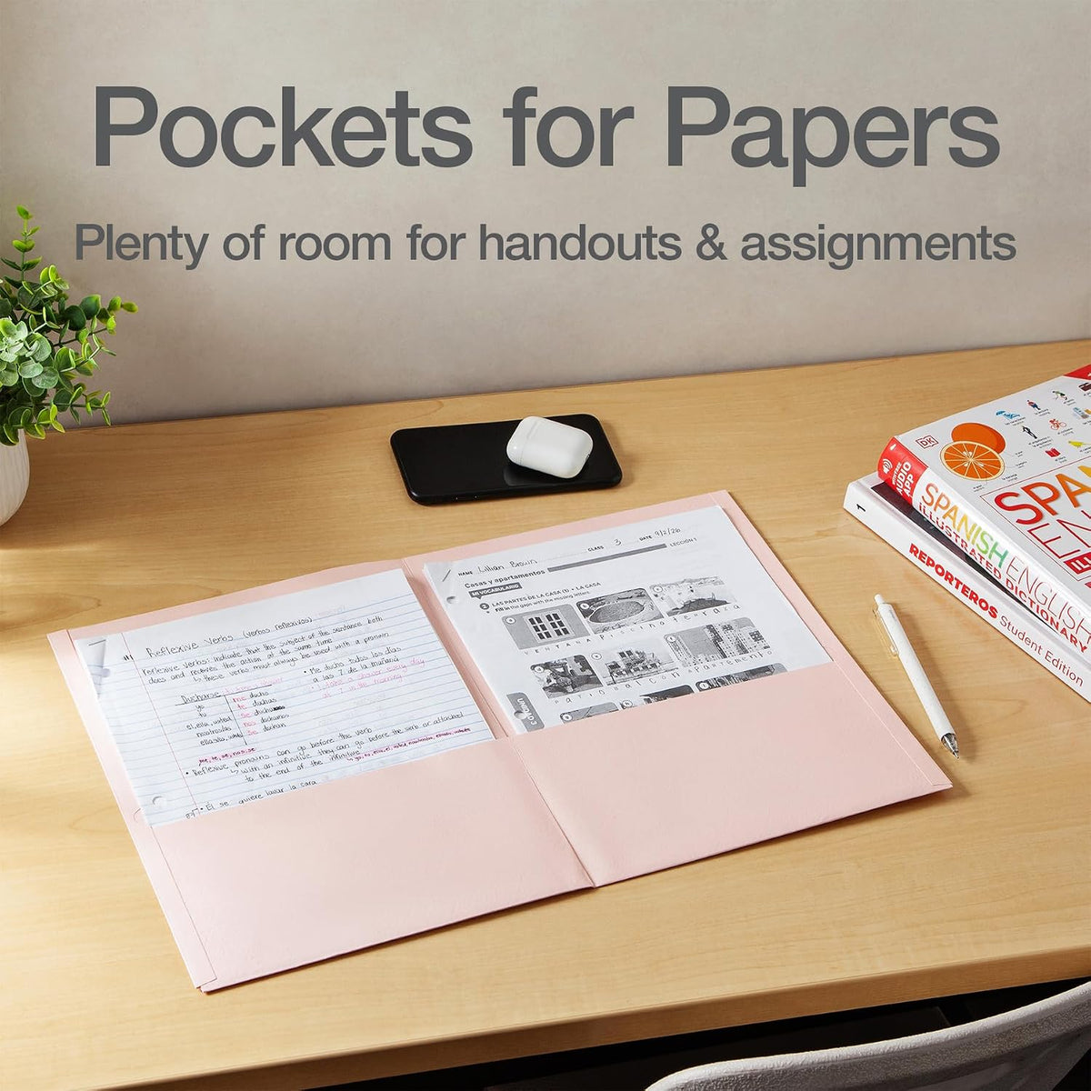 Oxford 2 Pocket Folders, 25 Pack, Calming Colors, School Value Pack
