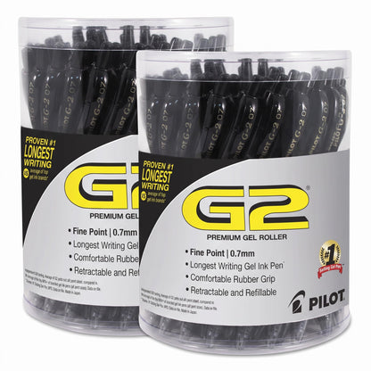 Pilot G2 Premium Gel Roller Pen, Retractable and Refillable, Fine Point 0.7 mm, Black Ink, 36 Count