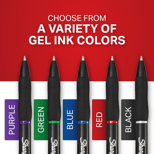Sharpie S-Gel, Gel Pens, Medium Point (0.7mm), Assorted Colors, 8 Count