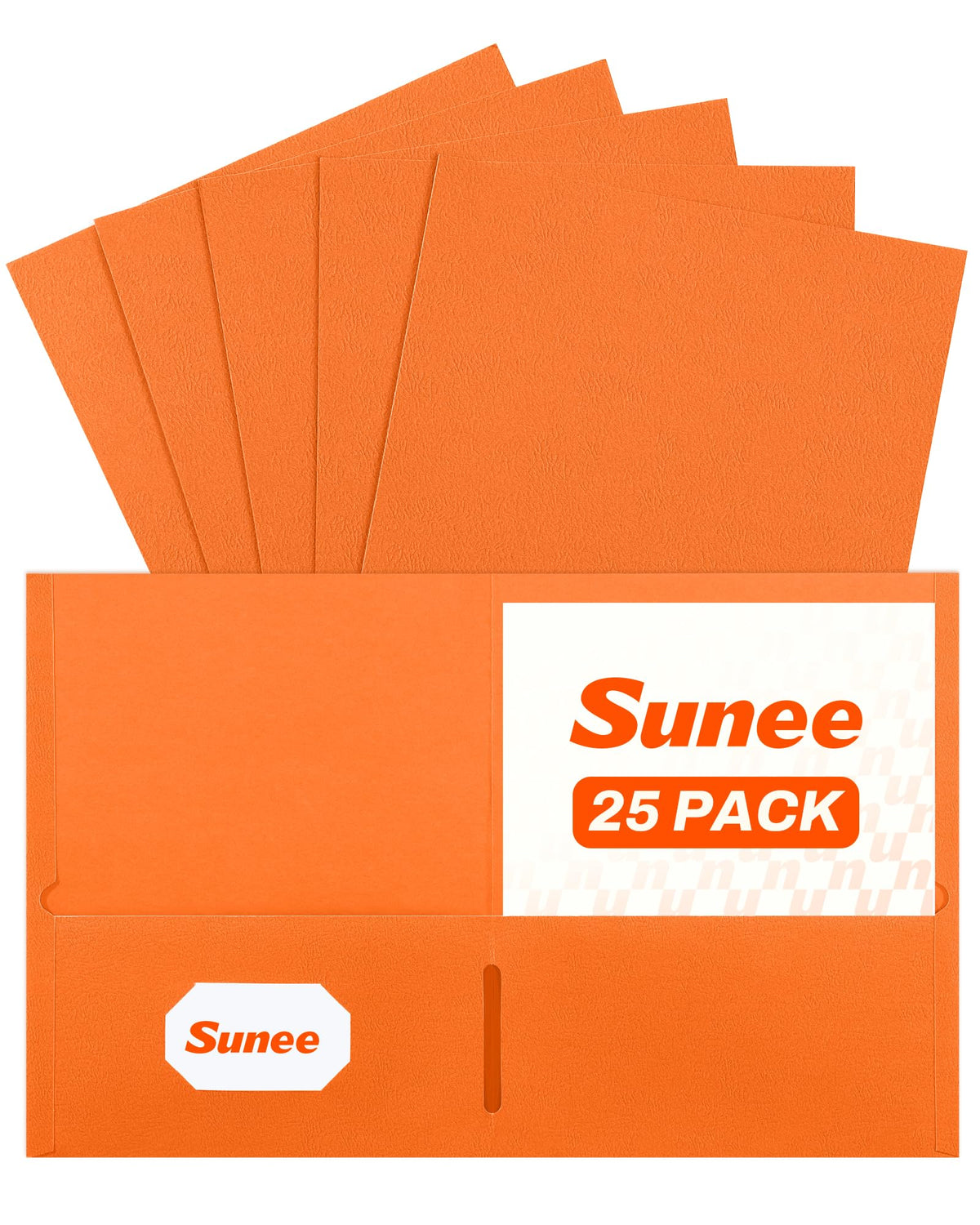 SUNEE Folders with Pockets(25 Pack, Black), 2 Pocket Folders Fit Letter Size Paper, Paper File Folder for School Office Home Bussiness