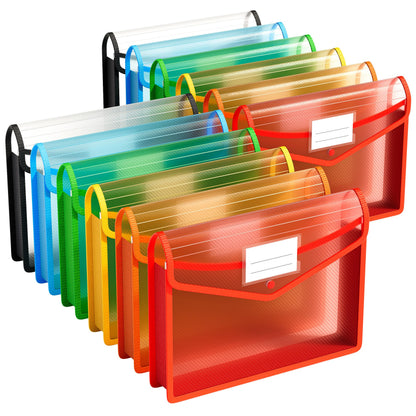 ABC life 6 Pack Plastic File Folder, Colorful File Folder Organizer