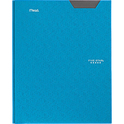 Five Star 2-Pocket Folder, Plastic Folder with Stay-Put Tabs and Prong Fasteners, Holds 8-1/2" x 11" Paper, Black (72113)