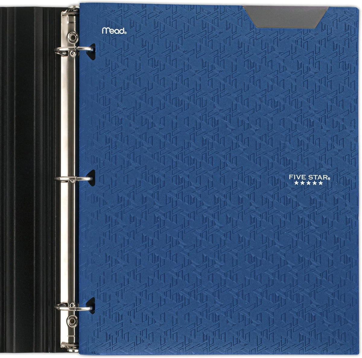 Five Star 2-Pocket Folder, Plastic Folder with Stay-Put Tabs, Fits 3-Ring Binder, Holds 8-1/2" x 11" Paper, Pacific Blue (333420C-ECM)