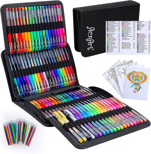 Aen Art Gel Pens for Adult Coloring Books, 160 Pack Artist Colored Gel Pen