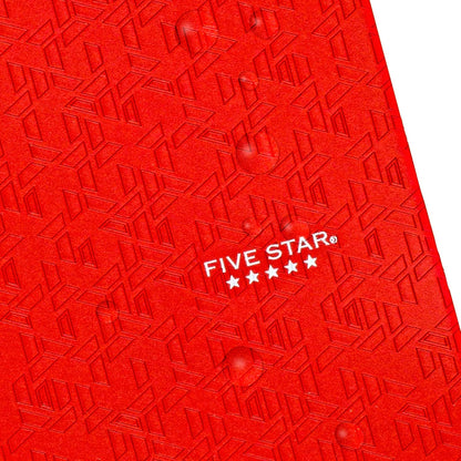 Five Star 2-Pocket Folder, Plastic Folder with Stay-Put Tabs, Fits 3-Ring Binder, Holds 8-1/2" x 11" Paper, Fire Red (333420D-ECM)